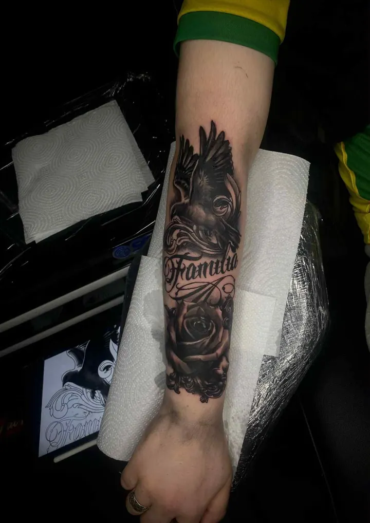 Thai blackwork tattoo, Walsall
