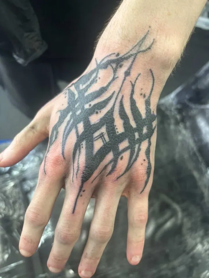 Rich fine linework floral tattoo, Walsall