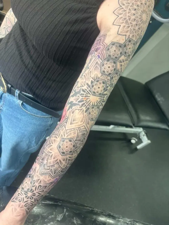 Rich dotwork tattoo, Walsall