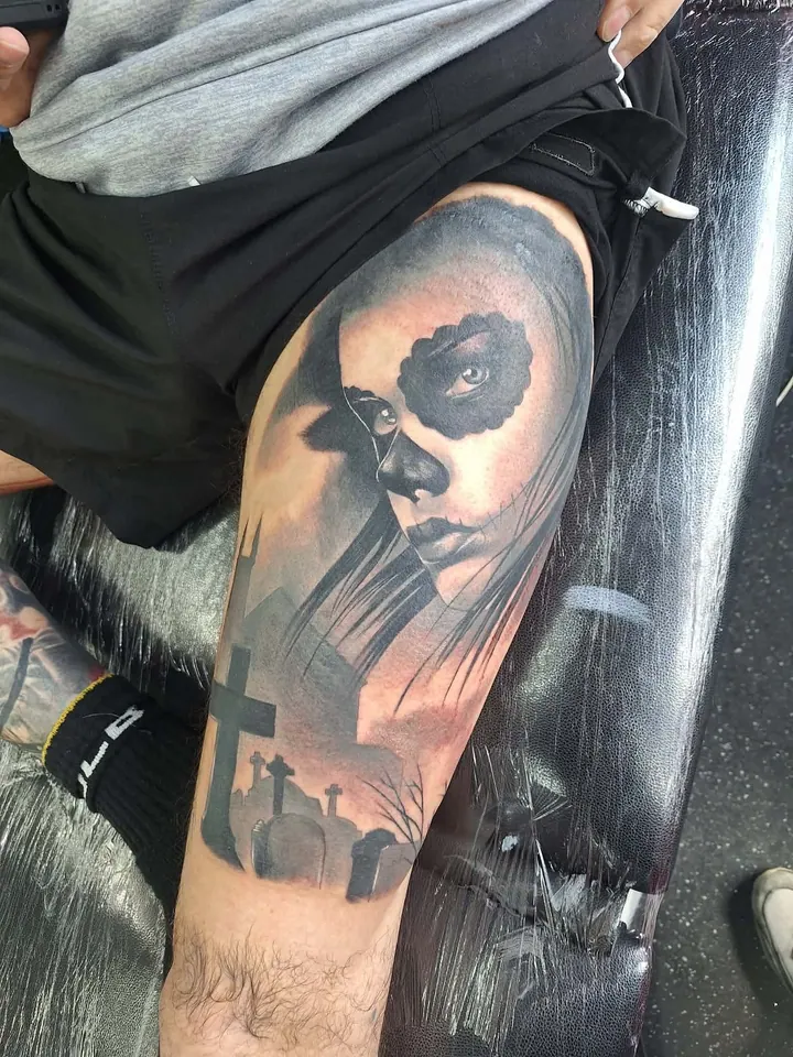Gaz horror realism tattoo, Walsall