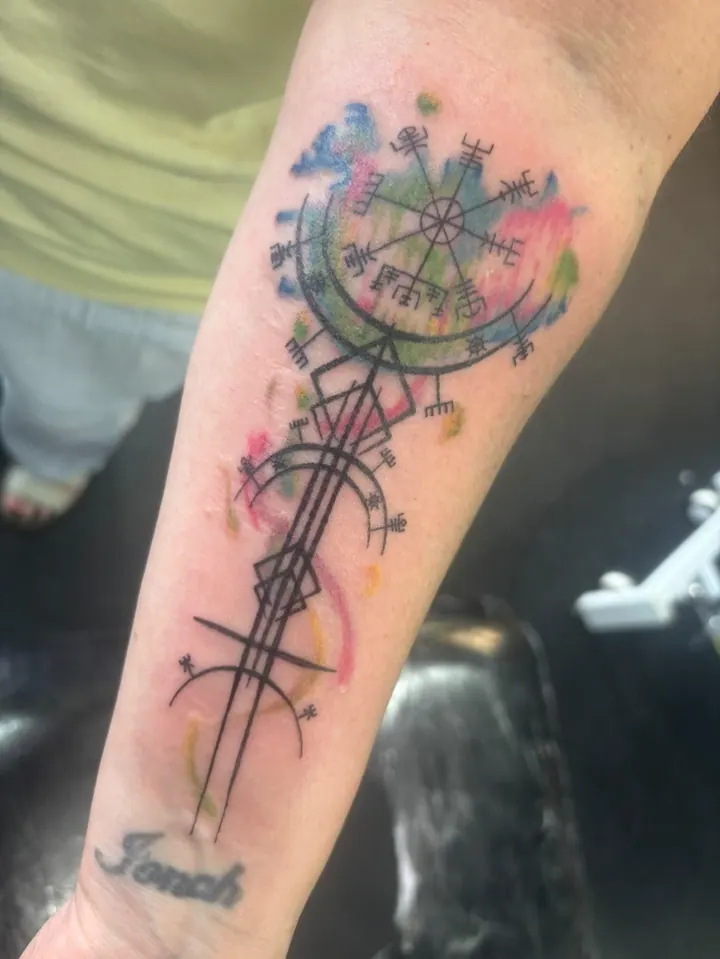 Rich geometric tattoo, Walsall