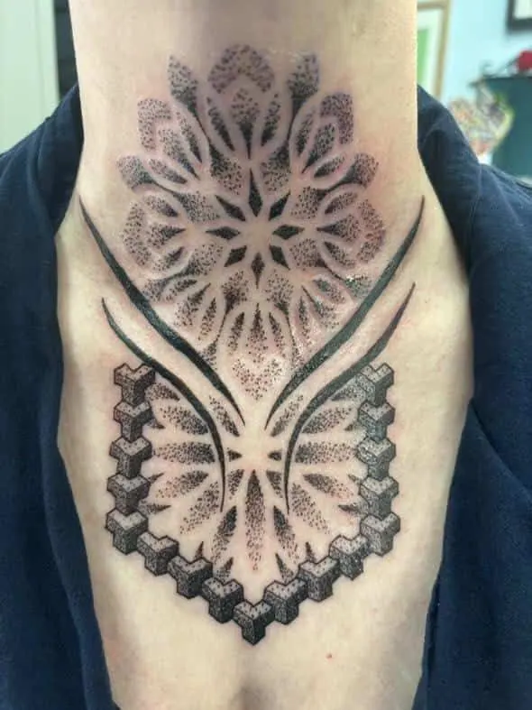 Rich geometric tattoo, Walsall
