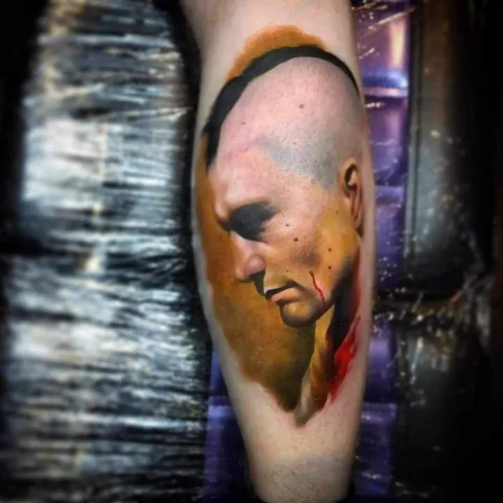 Gaz portrait tattoo, Walsall