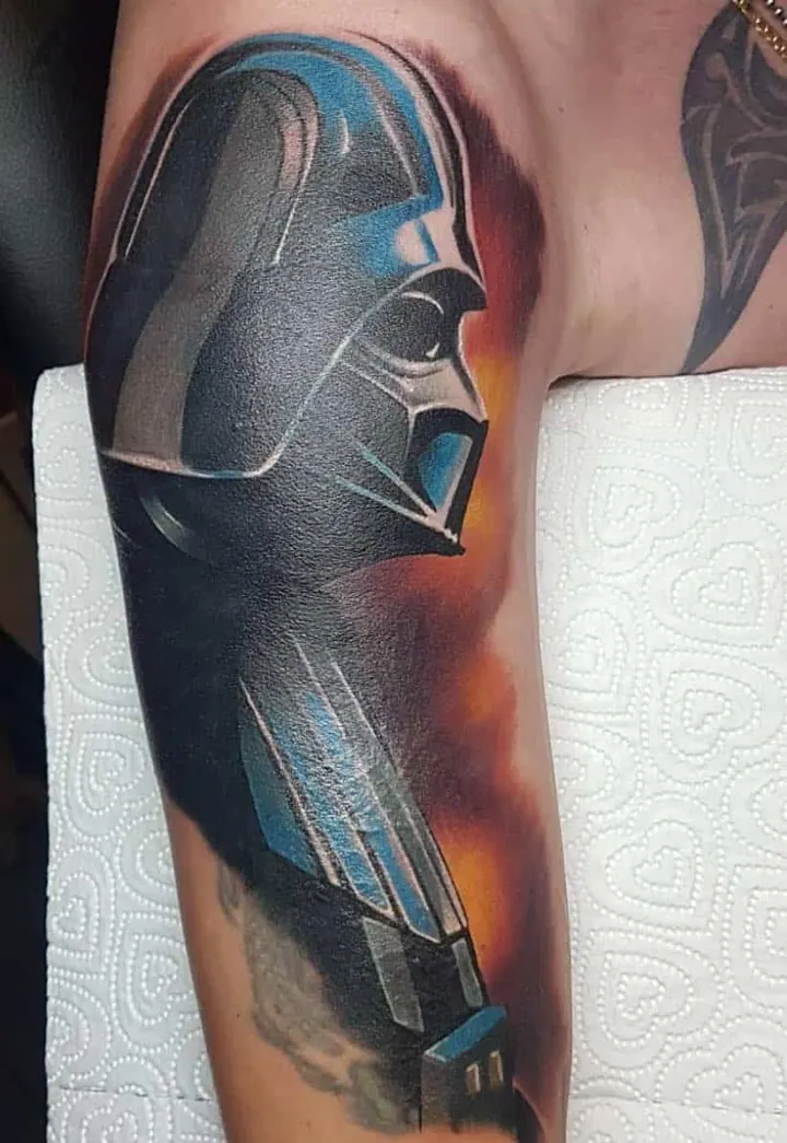 Gaz portrait tattoo, Walsall
