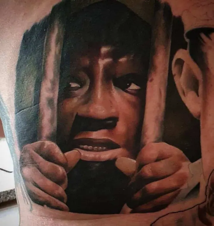 Gaz black and grey realism tattoo, Walsall